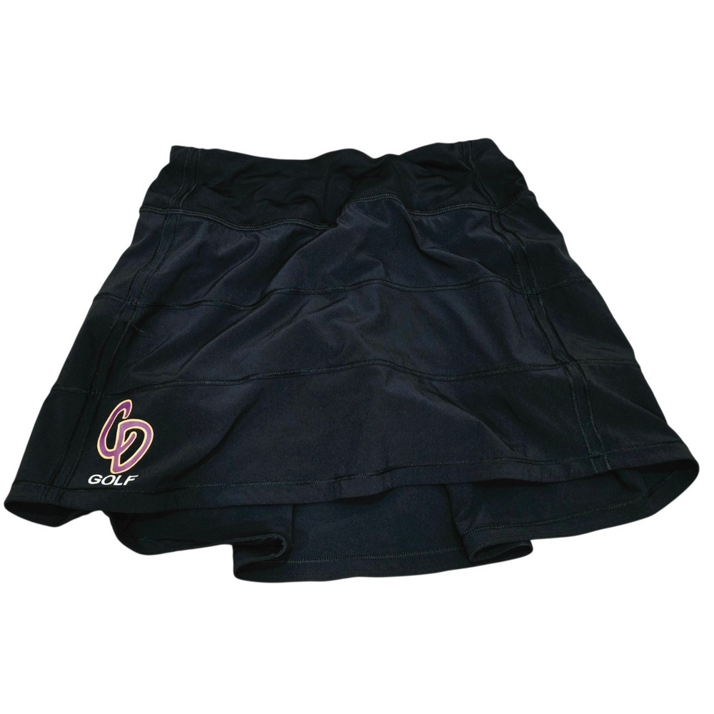 Lululemon Women’s Golf Skort Size 2 Black CD Golf Logo Built In Shorts